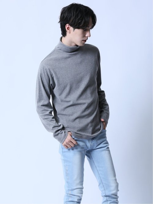 スムース ピーチ起毛 タートルネック