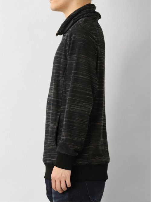 裏シャギー クロスネック 長袖プルオーバー