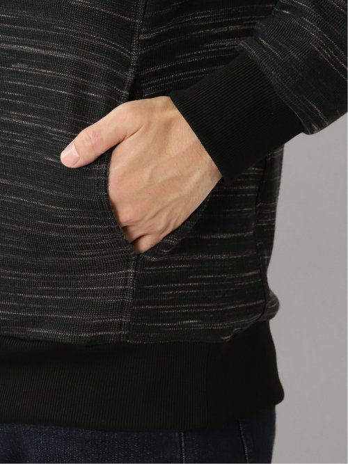 裏シャギー クロスネック 長袖プルオーバー