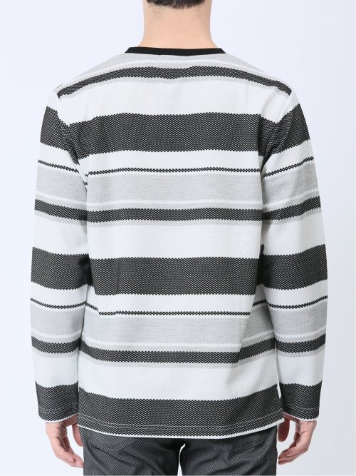 ポップコーンボーダー クルーネック長袖Tシャツ