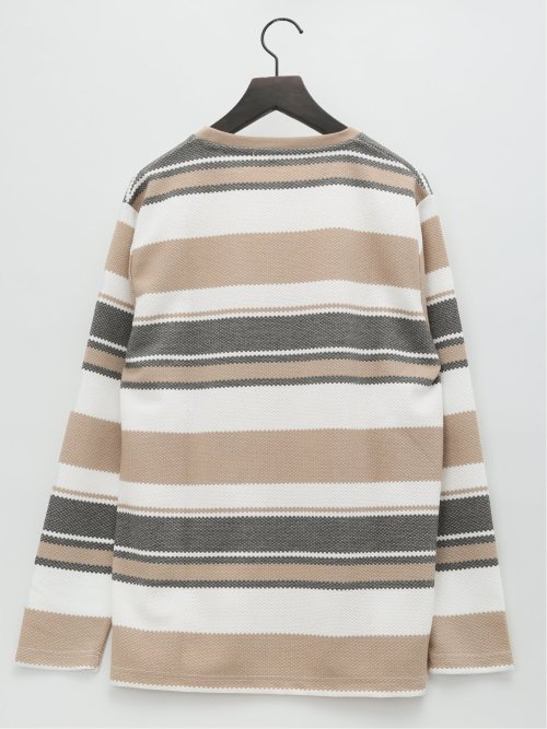 ポップコーンボーダー クルーネック長袖Tシャツ