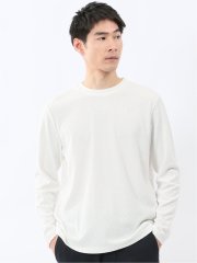 千鳥ジャガード クルーネック長袖Tシャツ