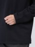 ジオメトリックジャガード フェイクVネック長袖Tシャツ