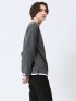 ハニカム裏起毛 キーネック長袖Tシャツ