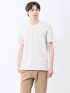 メランジ 裏ボーダー Vネック半袖Tシャツ