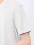 メランジ 裏ボーダー Vネック半袖Tシャツ