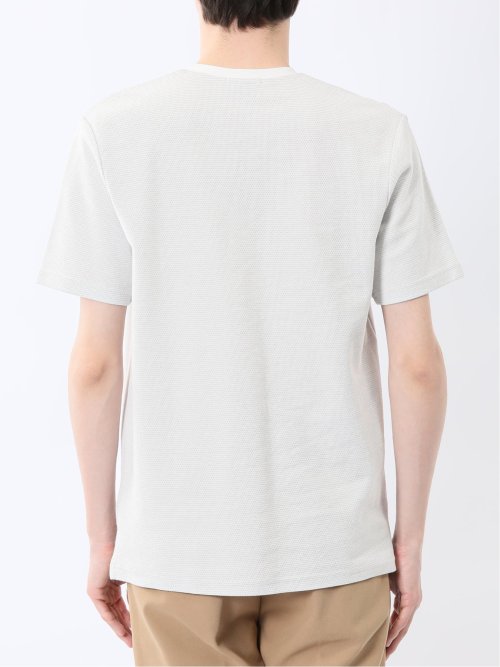 メランジ 裏ボーダー Vネック半袖Tシャツ