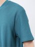メランジ 裏ボーダー Vネック半袖Tシャツ