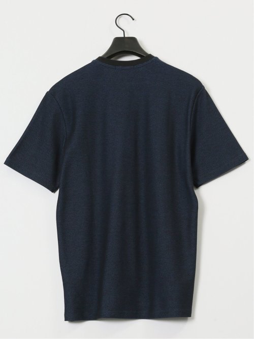 メランジ 裏ボーダー Vネック半袖Tシャツ