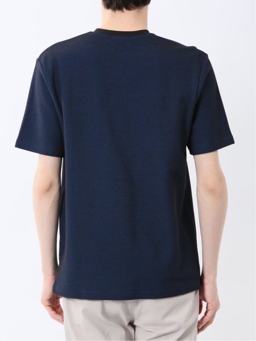 メランジ 裏ボーダー Vネック半袖Tシャツ