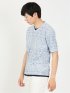 カスレプリント Vネック半袖Tシャツ
