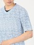 カスレプリント Vネック半袖Tシャツ