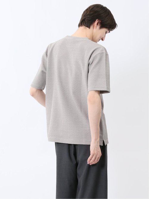 ジグザグジャガード クルーネック半袖Tシャツ