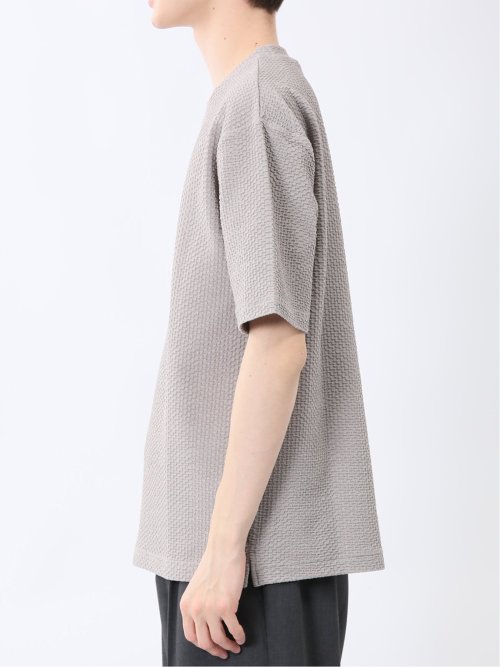 ジグザグジャガード クルーネック半袖Tシャツ