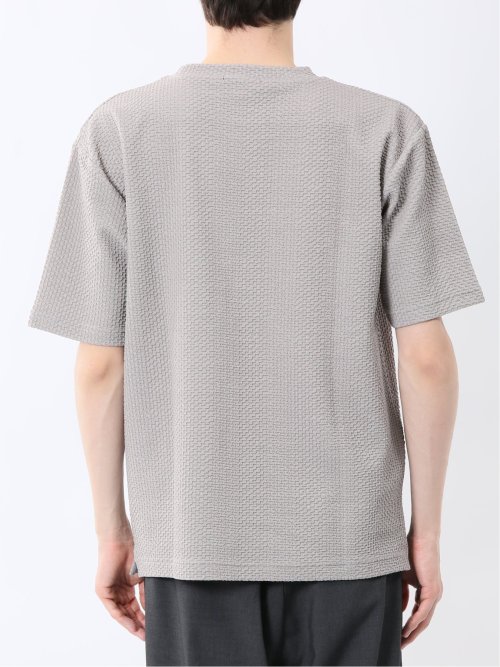 ジグザグジャガード クルーネック半袖Tシャツ