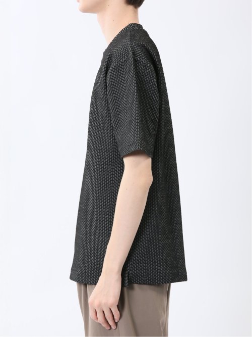 ジグザグジャガード クルーネック半袖Tシャツ