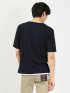 幾何学ジャガード キーネック半袖Tシャツ