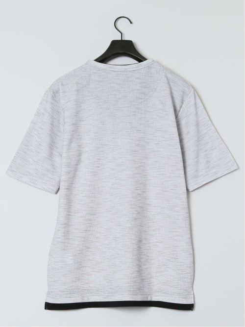 杢スラブ フェイクヘンリーネック半袖Tシャツ