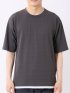 接触冷感 ストレッチ イージーケア ジャガード クルーネック 半袖 Tシャツ