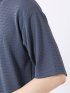 ストレッチ 接触冷感 イージーケア ジャガード レイヤード風 クルーネック 半袖 Tシャツ メンズ
