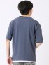 ストレッチ 接触冷感 イージーケア ジャガード レイヤード風 クルーネック 半袖 Tシャツ メンズ
