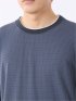 ストレッチ 接触冷感 イージーケア ジャガード レイヤード風 クルーネック 半袖 Tシャツ メンズ