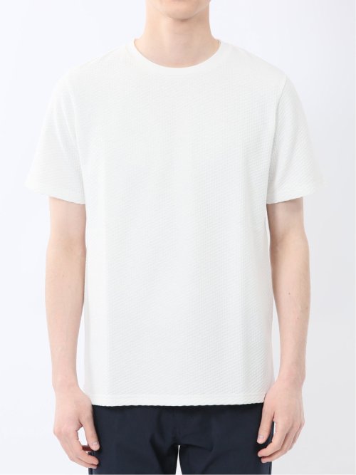 ふくれバイヤスジャガード クルーネック半袖Tシャツ