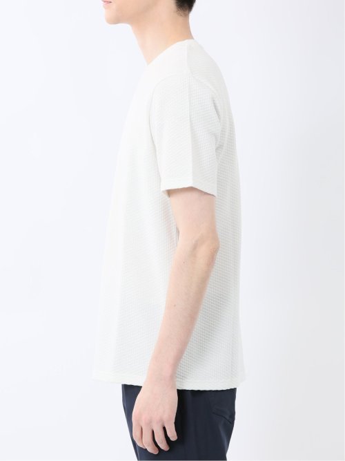 ふくれバイヤスジャガード クルーネック半袖Tシャツ