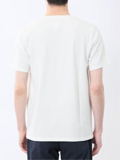 ふくれバイヤスジャガード クルーネック半袖Tシャツ