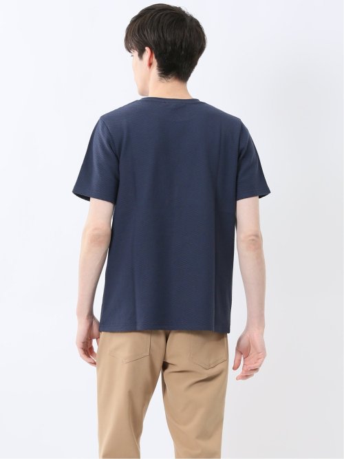 ふくれバイヤスジャガード クルーネック半袖Tシャツ