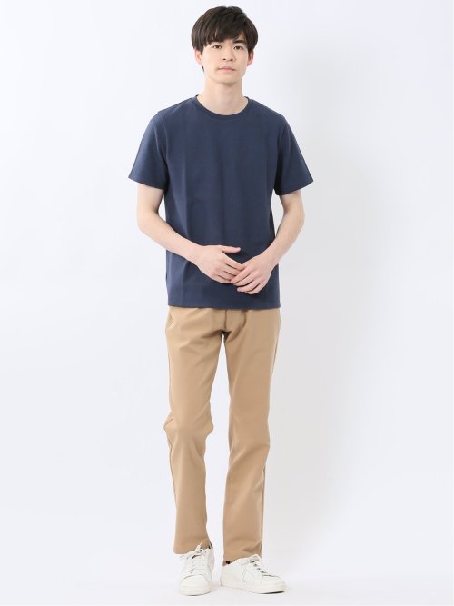 ふくれバイヤスジャガード クルーネック半袖Tシャツ