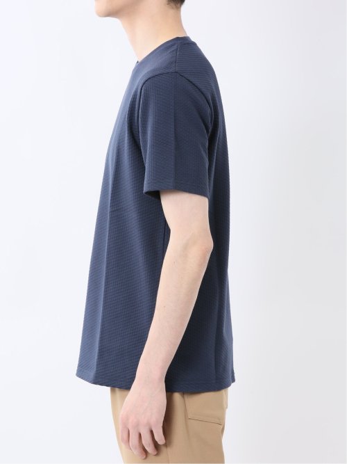 ふくれバイヤスジャガード クルーネック半袖Tシャツ