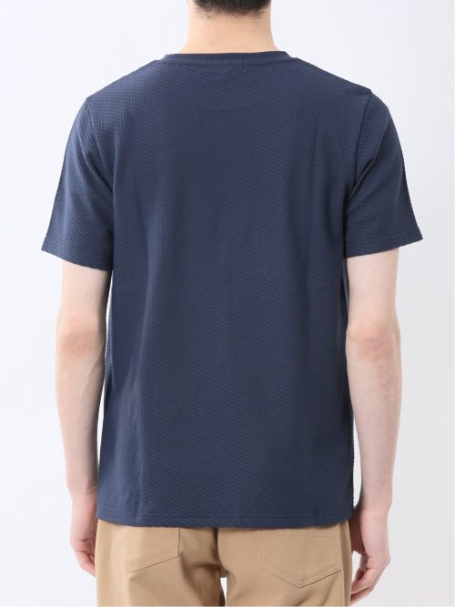 ふくれバイヤスジャガード クルーネック半袖Tシャツ