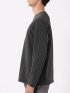 Tシャツ メンズ 長袖 Vネック バイアス ジャガード