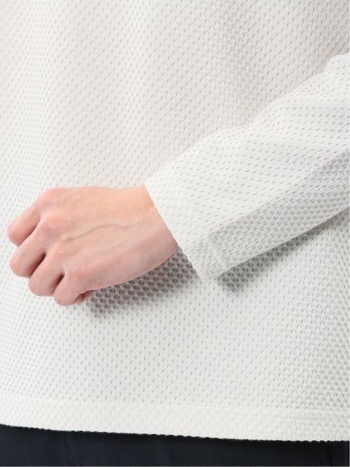 バーズアイジャガード クルーネック長袖Tシャツ