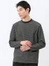 バーズアイジャガード クルーネック長袖Tシャツ