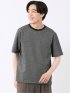 ストレッチ ブリスター 杢ジャガード クルーネック 半袖 Tシャツ