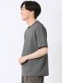 ストレッチ ブリスター 杢ジャガード クルーネック 半袖 Tシャツ