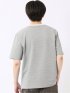 ストレッチ ブリスター 杢ジャガード 綿混 クルーネック 半袖 Tシャツ メンズ