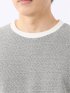 ストレッチ ブリスター 杢ジャガード 綿混 クルーネック 半袖 Tシャツ メンズ