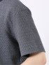 ストレッチ ブリスター 杢ジャガード 綿混 クルーネック 半袖 Tシャツ メンズ
