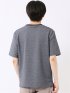 ストレッチ ブリスター 杢ジャガード 綿混 クルーネック 半袖 Tシャツ メンズ