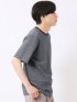 ストレッチ ブリスター 杢ジャガード 綿混 クルーネック 半袖 Tシャツ メンズ
