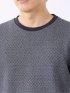 ストレッチ ブリスター 杢ジャガード 綿混 クルーネック 半袖 Tシャツ メンズ