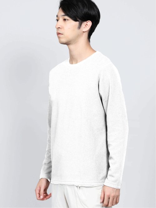 畦ダブルフェイス クルーネックニットソー