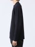 ジオメトリックジャガード Vネック長袖Tシャツ