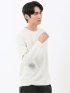 バスケットジャガード クルーネック長袖Tシャツ