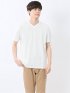 リンクスダイヤ柄ジャガード Vネック半袖Tシャツ