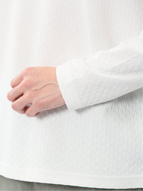 千鳥ジャガード クルーネック長袖Tシャツ