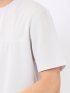 梨地 レイヤード風 クルーネック 半袖 Tシャツ メンズ